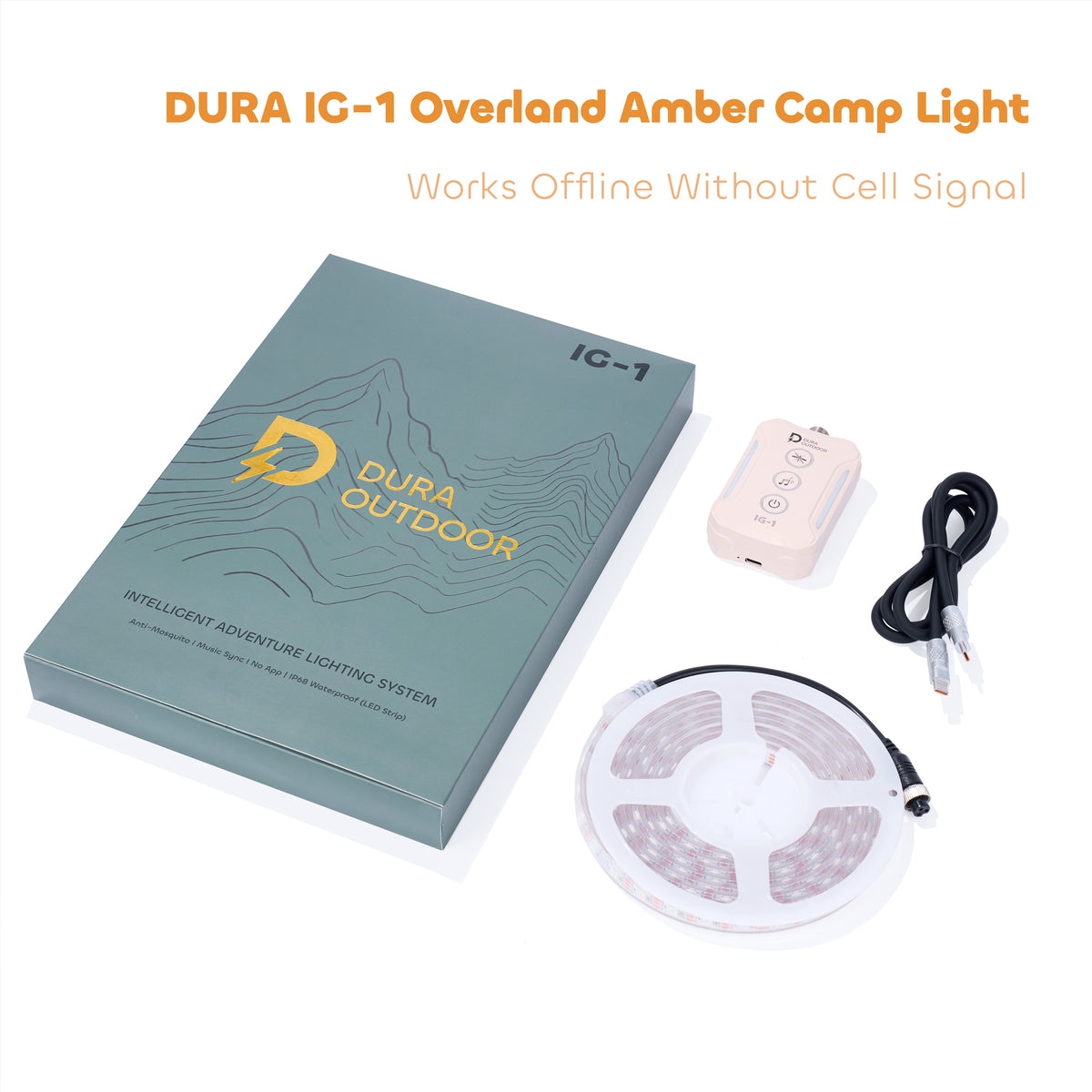 DURA IG-1 10ft App-Free Bug-Repellent Light Strip